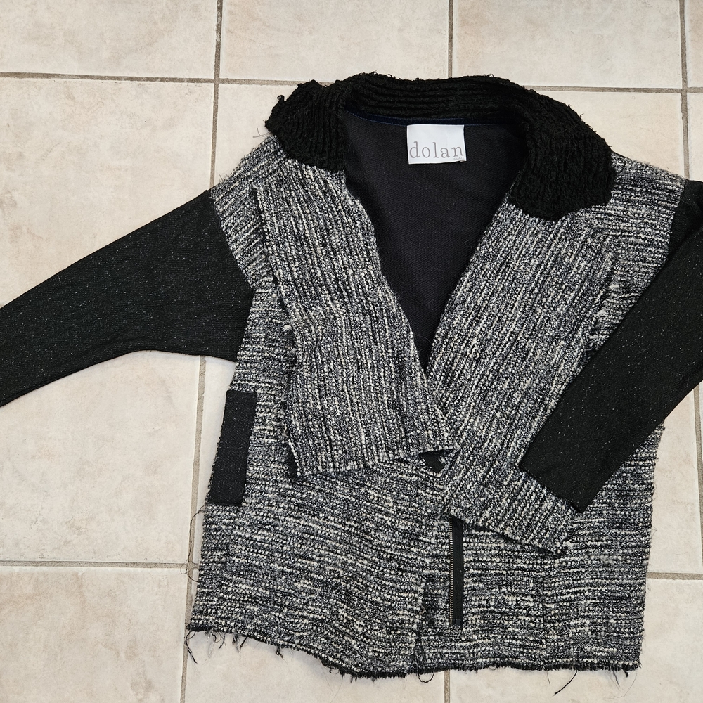 Dolan Black and Gray Tweed Jacket